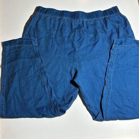 Pure Jill Indigo Blue High Waisted Oversized Skinny Pants Sz L C7 - Picture 2 of 4